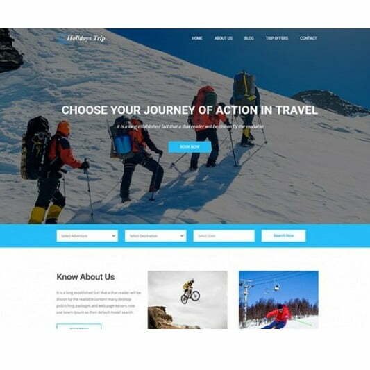 Adventures Trip – HTML Template