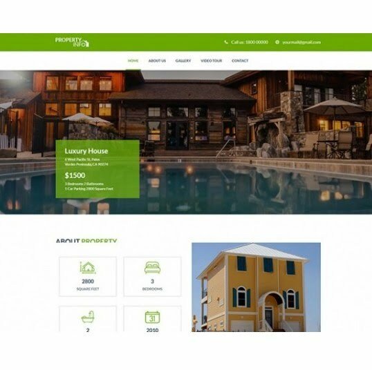 Property Info – HTML Template